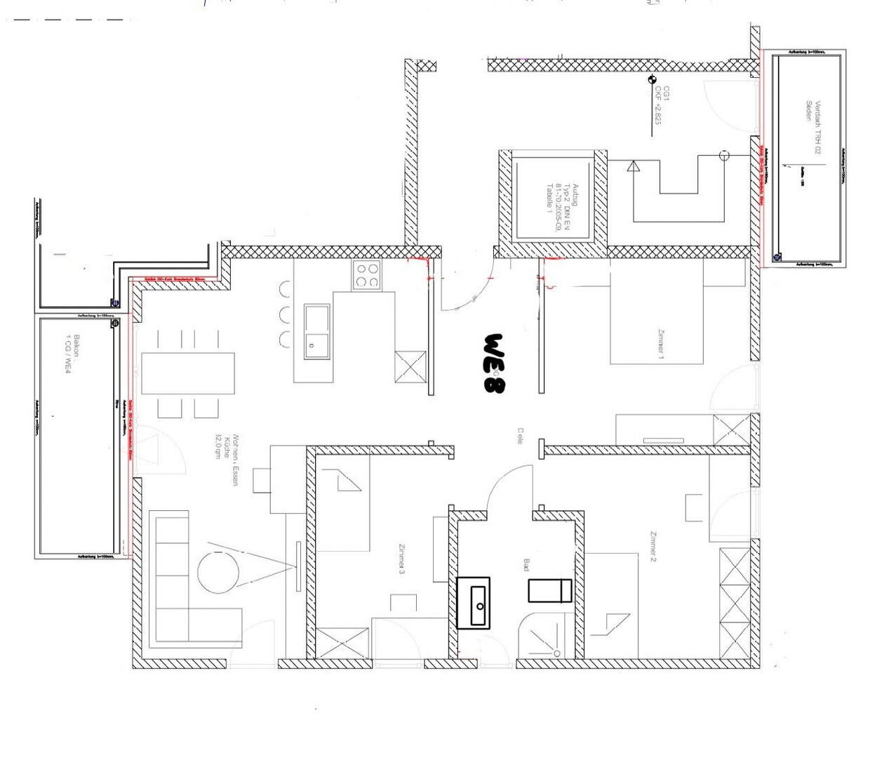 Wohnung zur Miete 1.200 € 4 Zimmer 93 m²<br/>Wohnfläche 2.<br/>Geschoss Broichweiden Würselen 52146