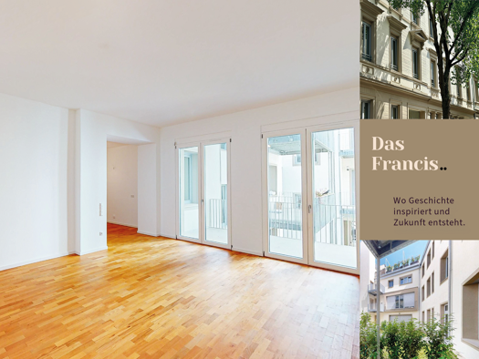 Wohnung zur Miete 1.495 € 2 Zimmer 98,7 m² 2. Geschoss Moningerstraße 11b Weststadt Karlsruhe 76135