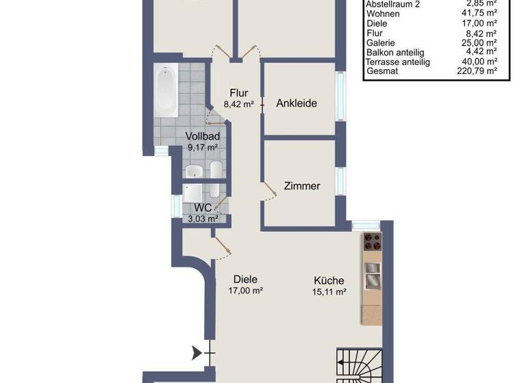 Penthouse zum Kauf 2.390.000 € 5,5 Zimmer 220,8 m² 4. Geschoss frei ab sofort Uhlenhorst Hamburg 22085