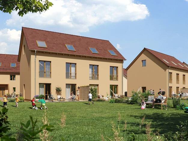 Doppelhaushälfte zum Kauf - Neubau provisionsfrei 474.300 € 4 Zimmer 113,5 m² 267 m² Grundstück frei ab 01.09.2026 Von-Watzdorf-Straße 32 Störmthal Großpösna 04463