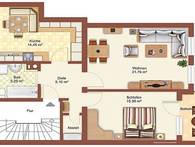 Wohnung zur Miete 650 € 2 Zimmer 65 m² 1. Geschoss Pfaffenhofen a d Ilm Pfaffenhofen an der Ilm 85276