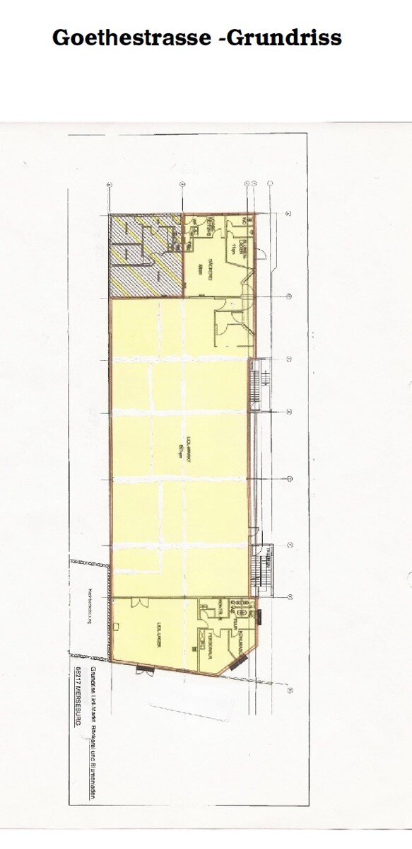 Ladenfläche zur Miete 1,10 € 750 m²<br/>Verkaufsfläche Goethestraße 26 Merseburg Merseburg 06217