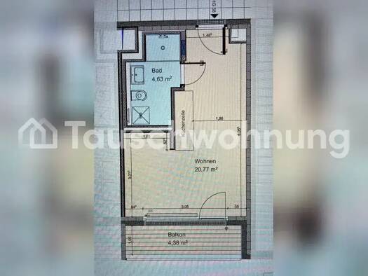 Studio zur Miete Tauschwohnung 1.031 € 1 Zimmer 27 m² 2. Geschoss Sendling-Westpark München 81379