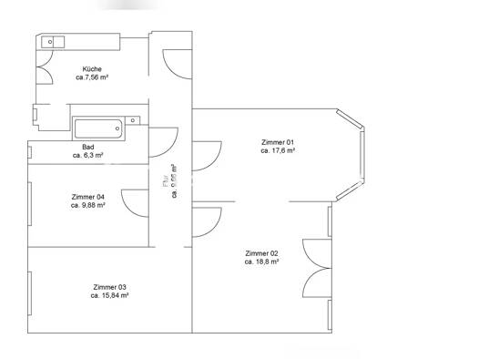 Wohnung zur Miete Tauschwohnung 825 € 4 Zimmer 80 m² 2. Geschoss Neustadt Bremen 28199