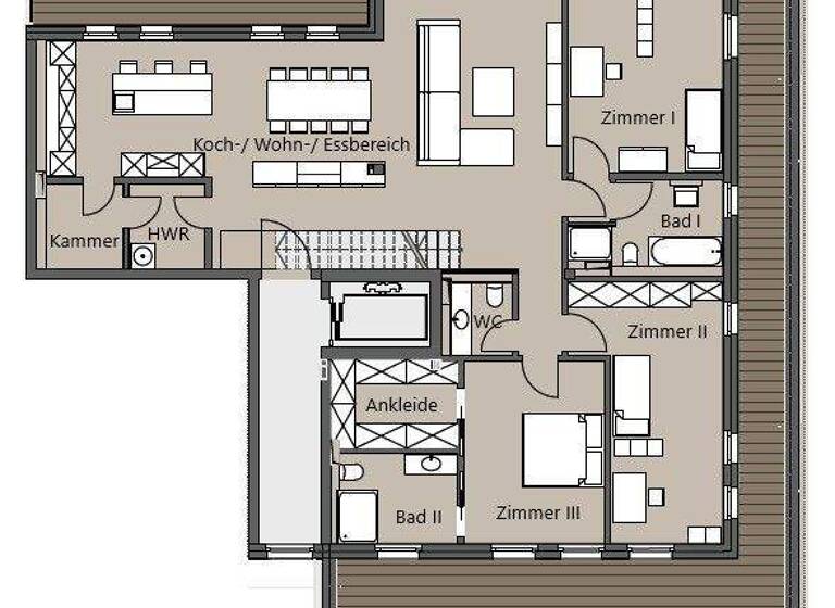 Penthouse zum Kauf 1.880.000 € 4 Zimmer 210 m² 4. Geschoss Ostend Frankfurt am Main 60385