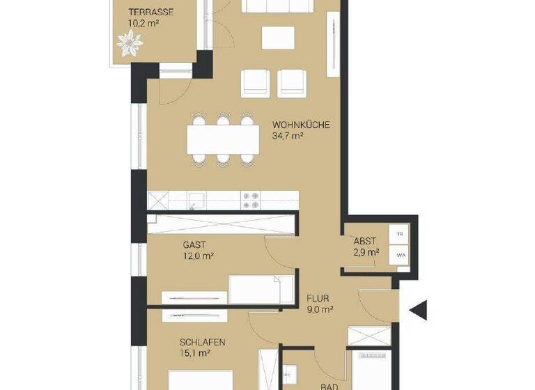 Wohnung zur Miete - Erstbezug 1.057 € 3,5 Zimmer 86,7 m² Wiesmoor 26639