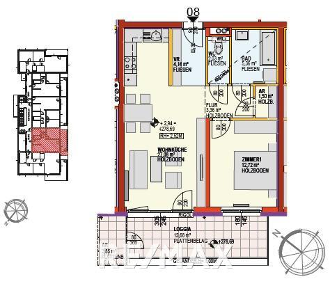 Wohnung zur Miete 745 € 2 Zimmer 56 m²<br/>Wohnfläche Altlengbach 3033