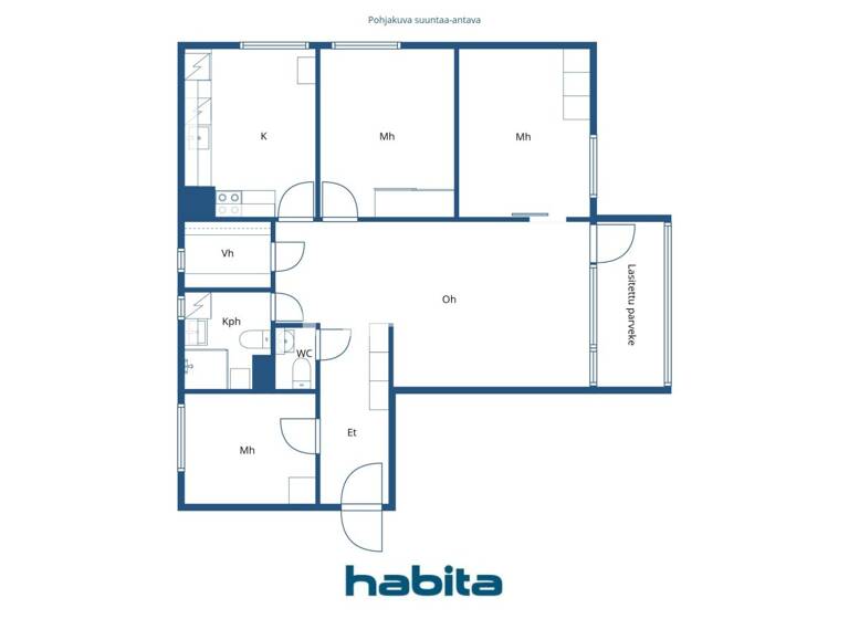 Wohnung zum Kauf 228.000 € 4 Zimmer 79,5 m² 2. Geschoss Ilomäentie 11 Helsinki 00840