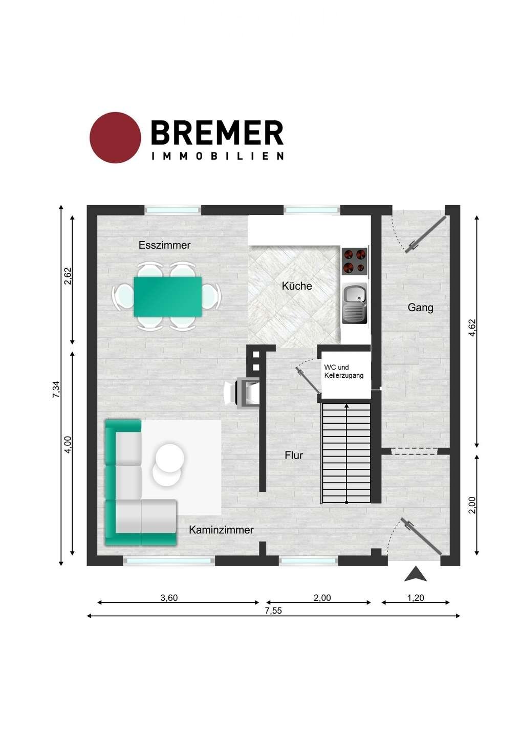 Reihenmittelhaus zum Kauf provisionsfrei 299.000 € 5 Zimmer 128 m²<br/>Wohnfläche 166 m²<br/>Grundstück Kreideberg Lüneburg 21339