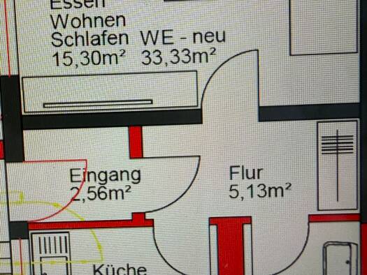 Studio zur Miete 450 € 1 Zimmer 33,3 m² Geschoss -1/3 frei ab sofort Großauheim Hanau 63457