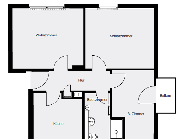 WG-Zimmer zur Miete 433 € 3 Zimmer 57,6 m² 1. Geschoss Wacholderweg 5 Stadtgebiet Wolfenbüttel 38302