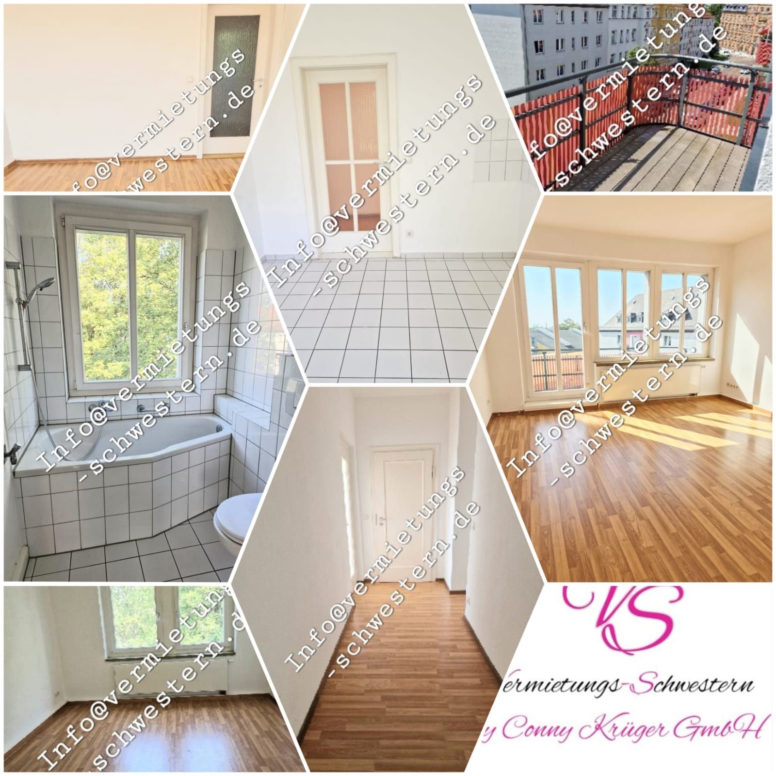 Wohnung zur Miete 315 € 2 Zimmer 53,9 m²<br/>Wohnfläche 3.<br/>Geschoss ab sofort<br/>Verfügbarkeit Cranachstraße 9 Lutherviertel 221 Chemnitz 09126