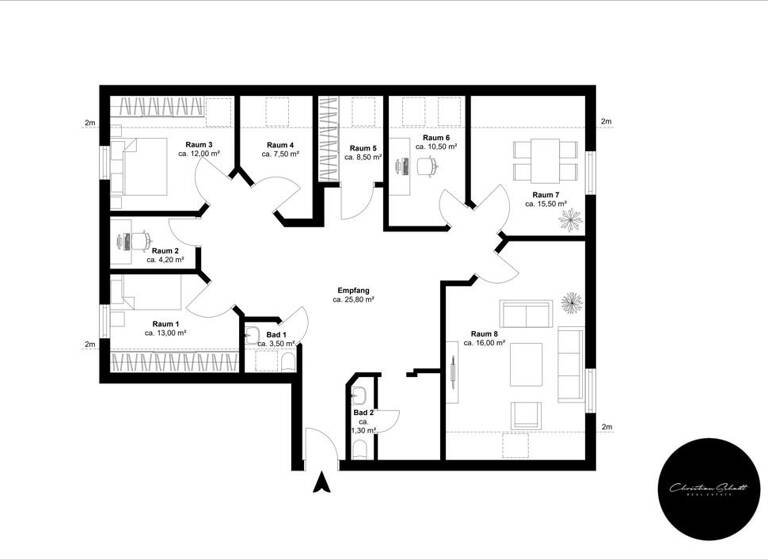 Praxisfläche zur Miete 2 € 117,8 m² Bürofläche Nordstraße 14 Roßlau Dessau 06862