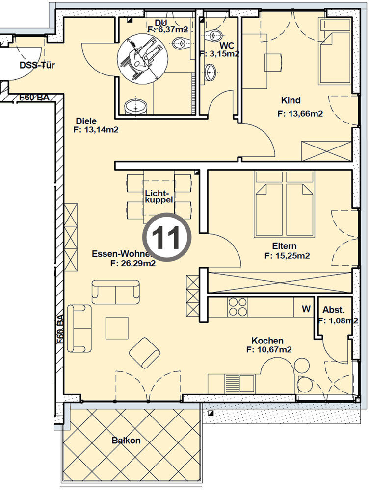 Penthouse zum Kauf 287.370 € 3 Zimmer 93,8 m²<br/>Wohnfläche 1.<br/>Geschoss Johannesweg 7 Nastätten 56355