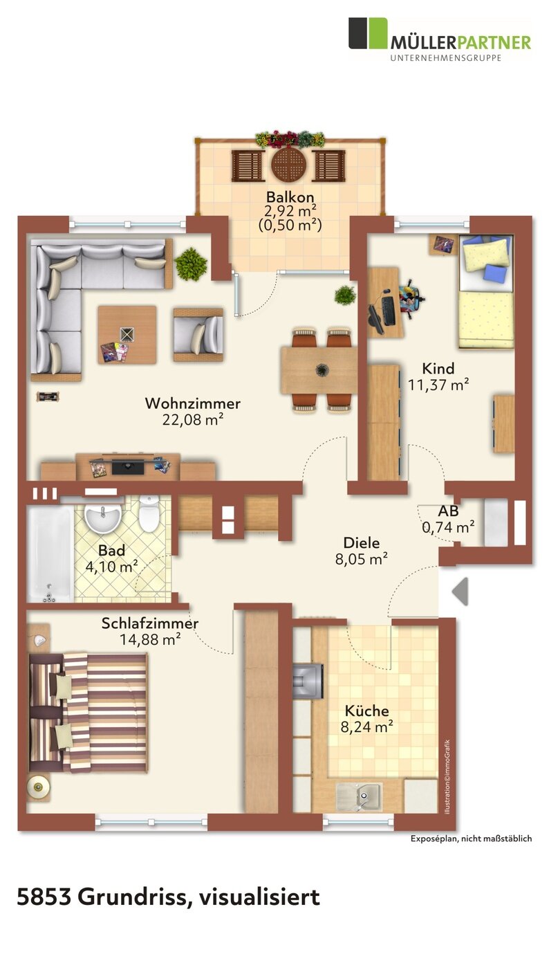 Wohnung zum Kauf 165.000 € 3 Zimmer 72 m²<br/>Wohnfläche 1.<br/>Geschoss Niederzier Niederzier 52382