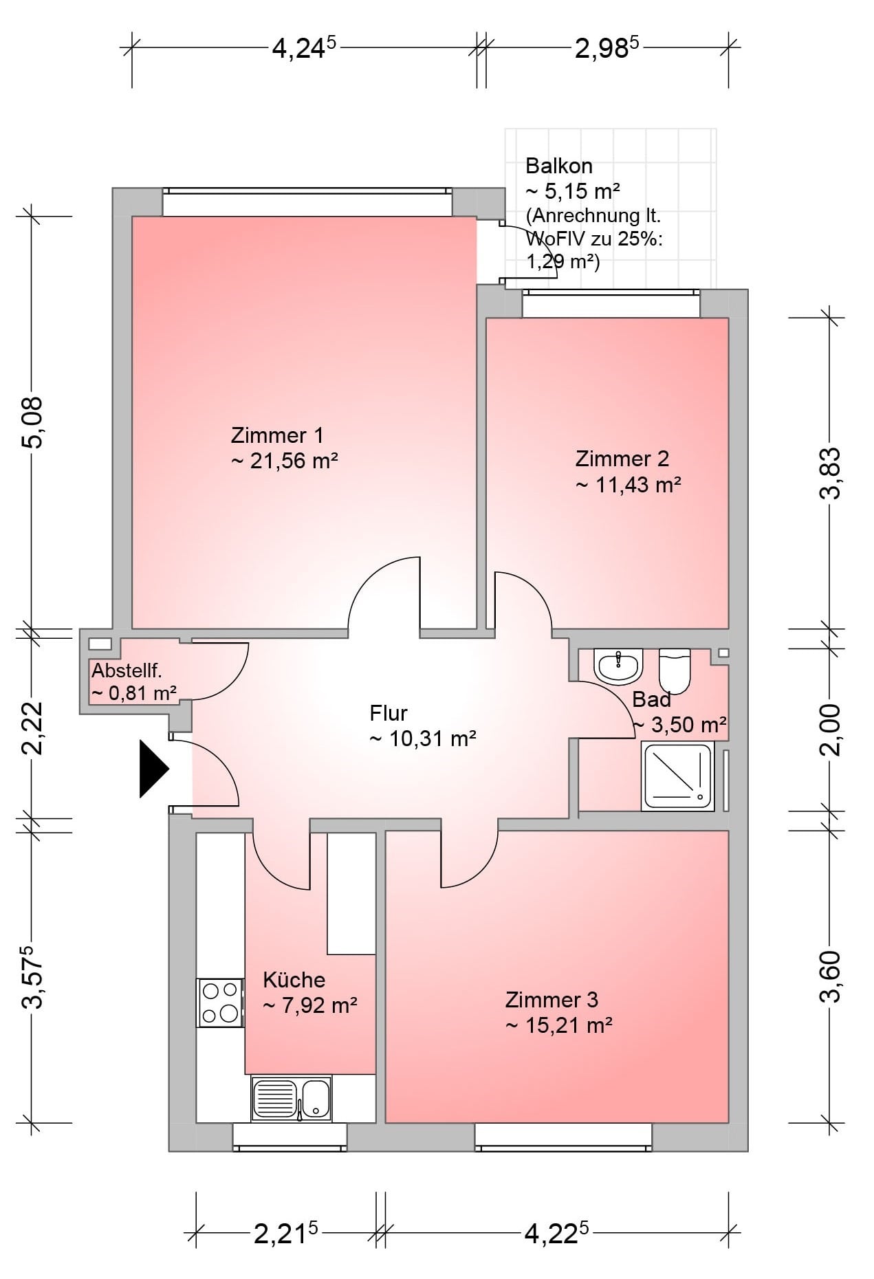 Wohnung zum Kauf 190.000 € 3 Zimmer 72 m²<br/>Wohnfläche 1.<br/>Geschoss Langenbek Hamburg 21079