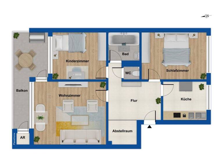 Wohnung zum Kauf 269.000 € 3 Zimmer 80 m² 2. Geschoss Schnelsen Hamburg 22459