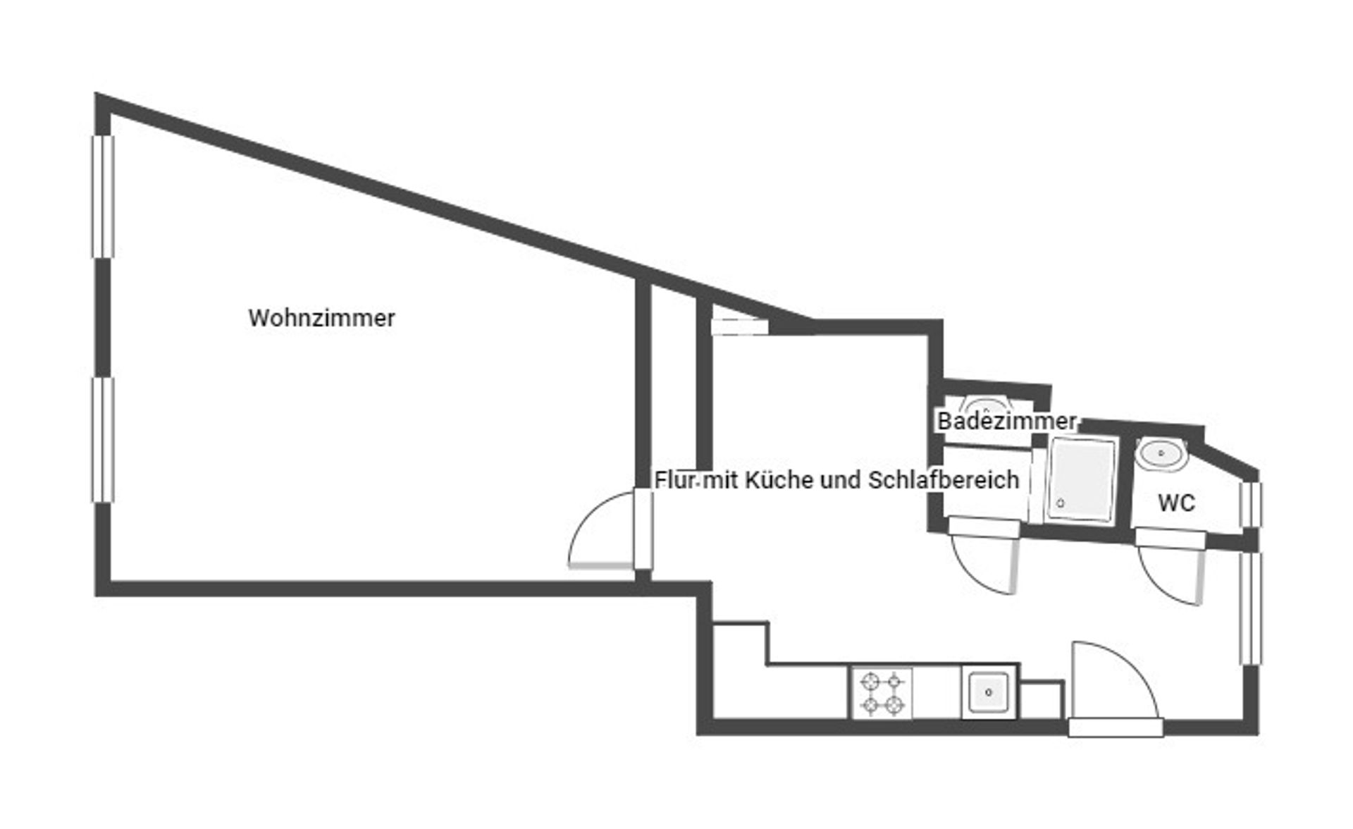 Wohnung zum Kauf 159.500 € 1 Zimmer 36,1 m²<br/>Wohnfläche 1.<br/>Geschoss Wien 1050