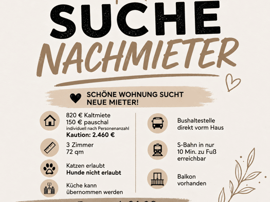 Wohnung zur Miete 820 € 2,5 Zimmer 72 m² Geschoss 1/2 frei ab 01.09.2026 Bitzfeld Bretzfeld 74626