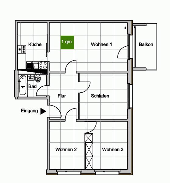 Wohnung zur Miete 488 € 4 Zimmer 74,6 m²<br/>Wohnfläche 4.<br/>Geschoss 18.12.2024<br/>Verfügbarkeit Rottwerndorfer Str. 44 Leuben (Rottwerndorfer Str.) Dresden 01257