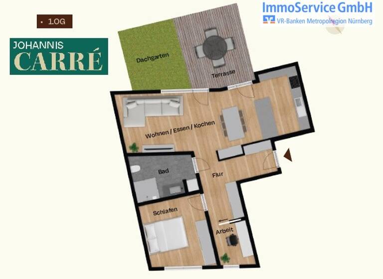 Wohnung zum Kauf provisionsfrei 544.369 € 2,5 Zimmer 79,5 m²<br/>Wohnfläche 1.<br/>Geschoss St Johannis Nürnberg 90419