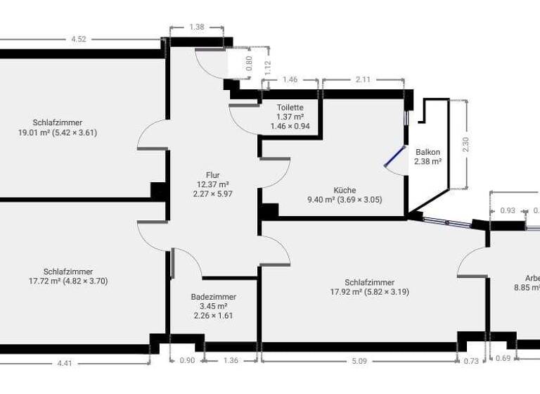 WG-Zimmer zum Kauf 379.000 € 4 Zimmer 91 m² 3. Geschoss Gibitzenhofstraße 71 Steinbühl Nürnberg 90443