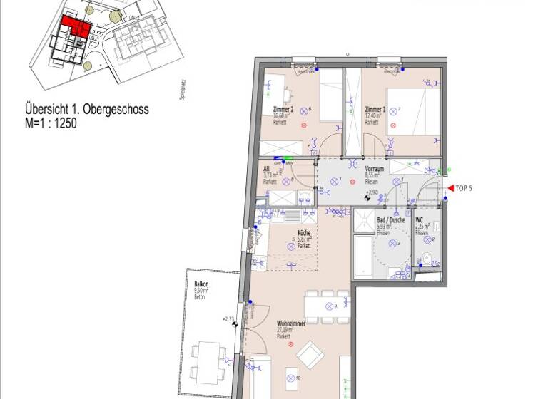 Wohnung zum Kauf - Erstbezug 345.700 € 3 Zimmer 76,5 m² 1. Geschoss Elisabeth Bollenberger - Gasse 10-14 Wiener Neustadt 2700