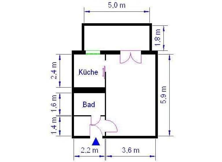 Studio zur Miete 223 € 1 Zimmer 37,2 m² EG Othrichstr. 30a Neustädter Feld Magdeburg 39128