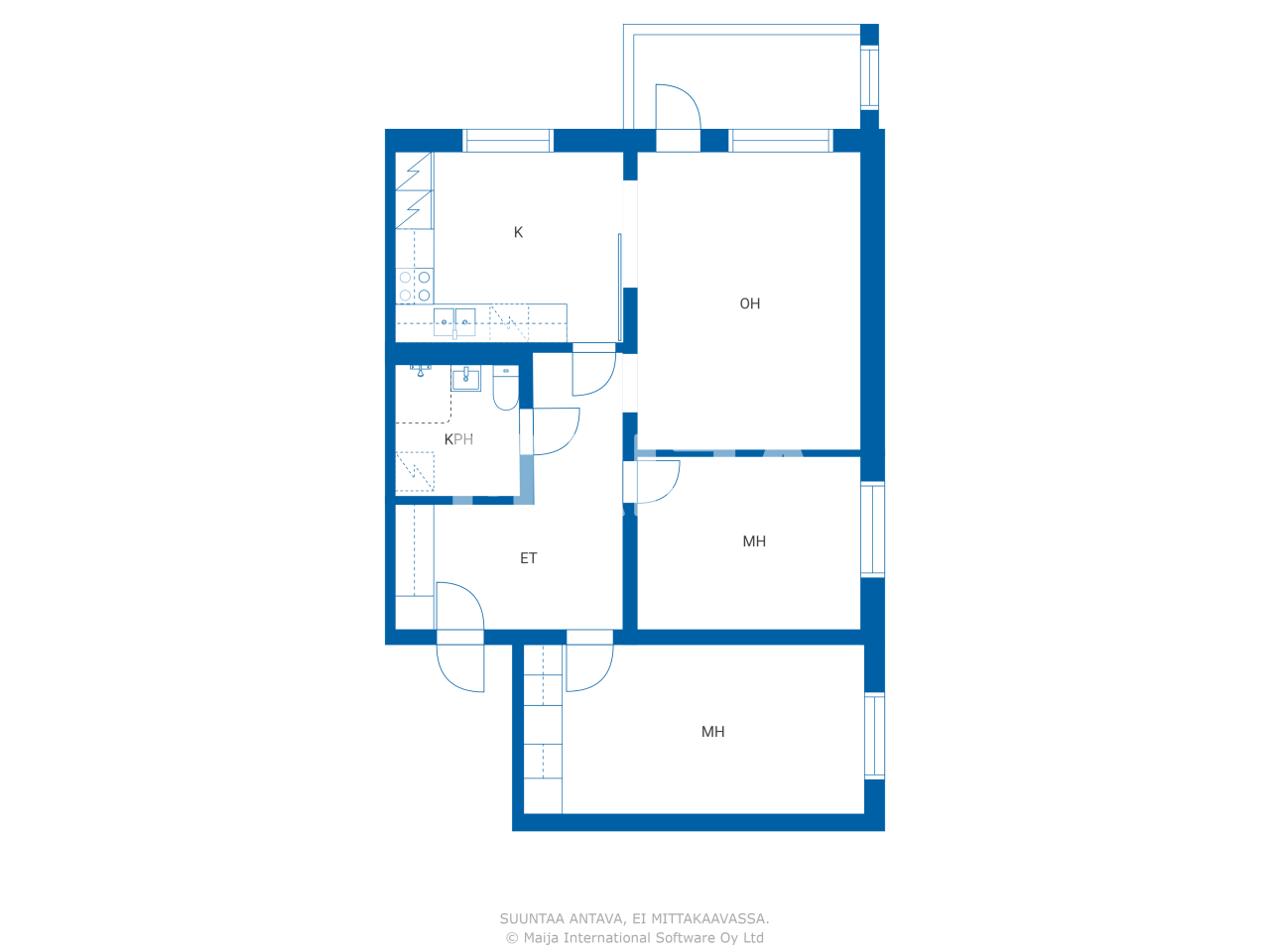 Studio zum Kauf 95.000 € 3 Zimmer 74,5 m²<br/>Wohnfläche 1.<br/>Geschoss Jakomäenkuja 1 Helsinki 00770