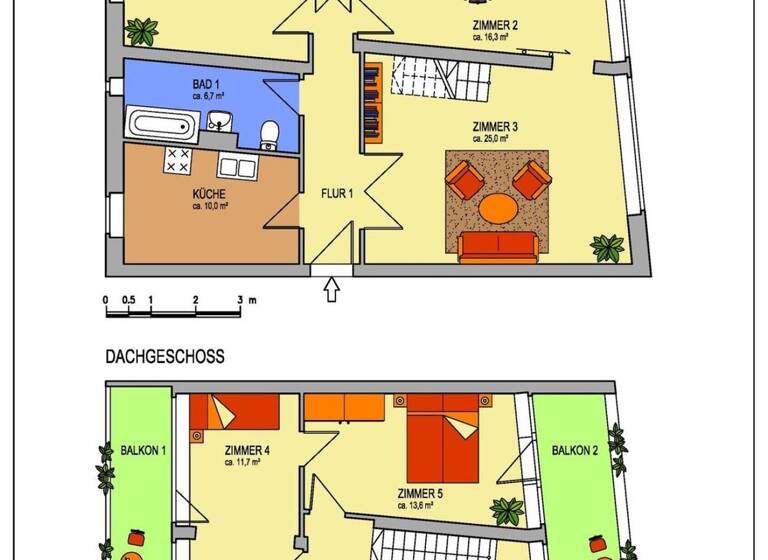 Maisonette zur Miete 1.565 € 5 Zimmer 126,1 m² Geschoss 2/4 frei ab 01.06.2026 Alt-Wittenau 48 Wittenau Berlin 13437