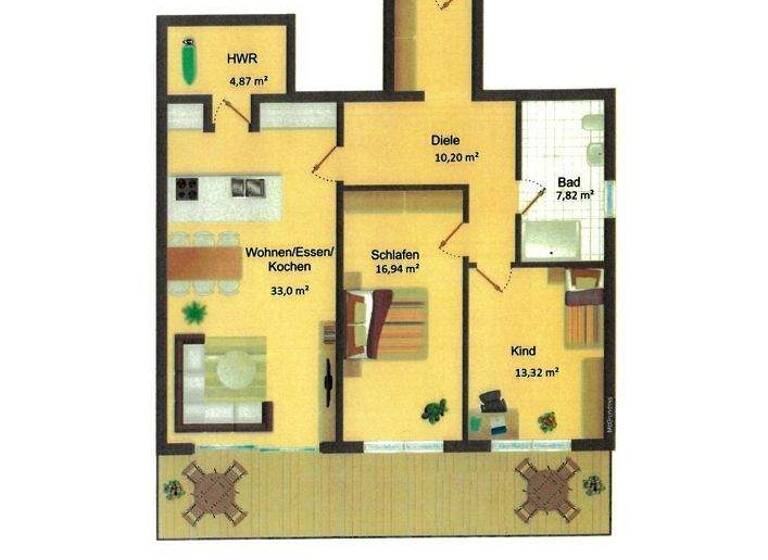 Wohnung zur Miete - Erstbezug 1.092 € 3 Zimmer 97,7 m² 1. Geschoss frei ab sofort Buer Melle 49328