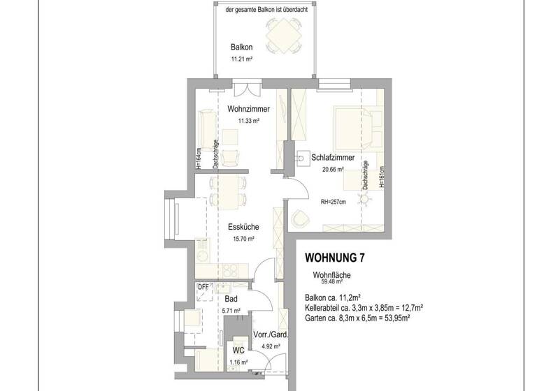 Wohnung zum Kauf 128.500 € 3 Zimmer 59,5 m² 1. Geschoss Maria Lankowitz 8591
