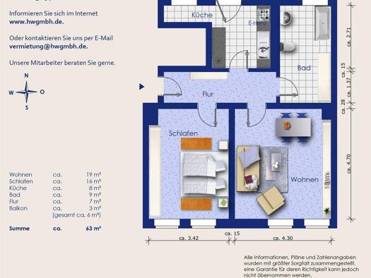 Wohnung zur Miete 454 € 2 Zimmer 63,1 m² 3. Geschoss frei ab 01.05.2026 Delitzscher Straße 39 Freiimfelde Halle 06112