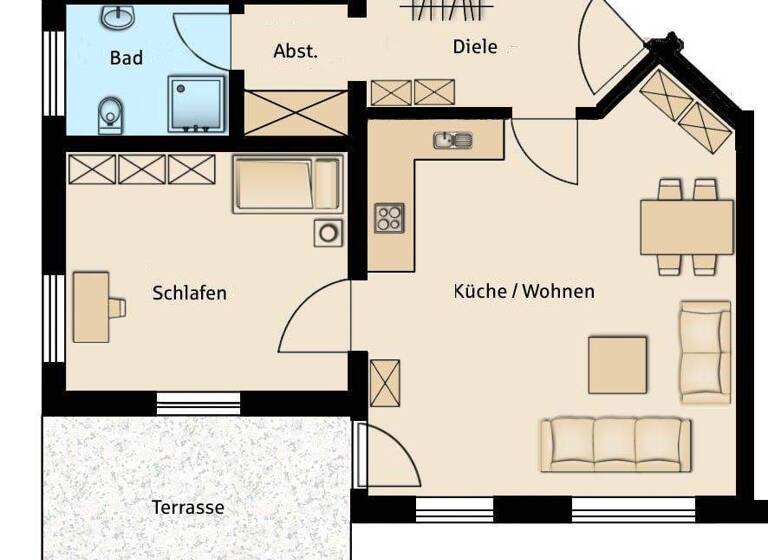 Wohnung zum Kauf 121.000 € 2 Zimmer 51 m² Mallersdorf Mallersdorf-Pfaffenberg 84066