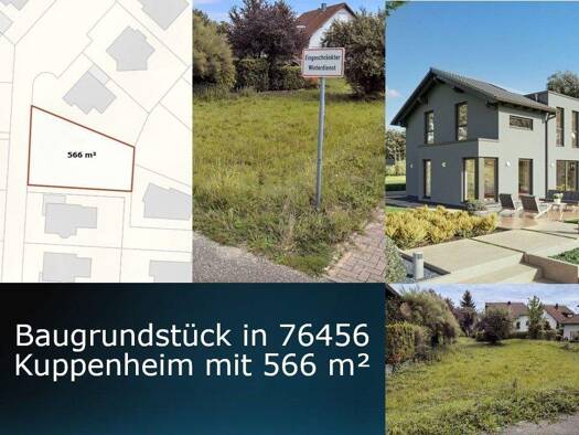 Grundstück zum Kauf provisionsfrei 299.000 € 566 m² Grundstück Kuppenheim 76456