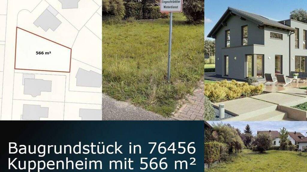 Grundstück zum Kauf provisionsfrei 299.000 € 566 m² Grundstück Kuppenheim 76456