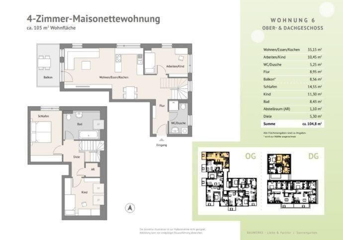 Maisonette zum Kauf provisionsfrei 740.000 € 4 Zimmer 105 m²<br/>Wohnfläche 1.<br/>Geschoss ab sofort<br/>Verfügbarkeit Sonnengartenstr. 10 Thon Nürnberg 90425