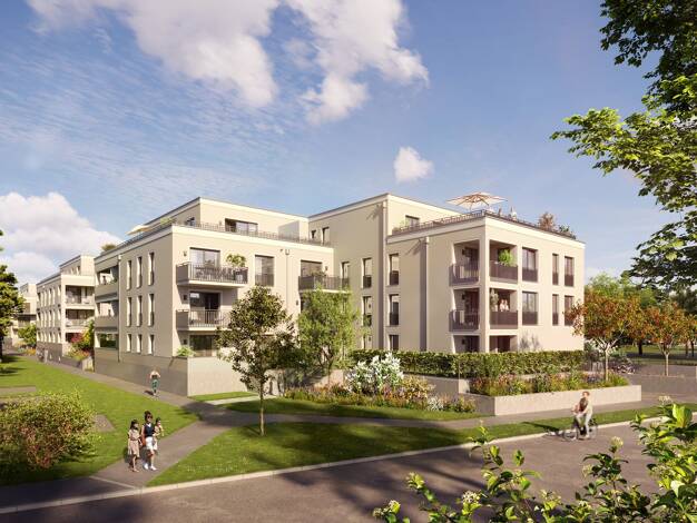 Wohnung zum Kauf - Neubau provisionsfrei 399.000 € 2 Zimmer 45 m² 1. Geschoss frei ab sofort Am Schäferanger 2-12 Oberschleißheim 85764