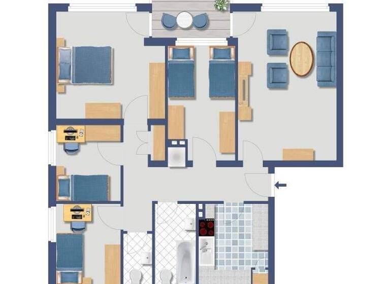 Wohnung zum Kauf provisionsfrei 395.100 € 5 Zimmer 86,6 m² 2. Geschoss Kiesselbachstraße 83 Holthausen Düsseldorf 40589