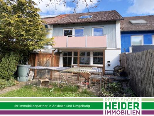 Reihenmittelhaus zum Kauf 290.000 € 130 m² 188,6 m² Grundstück Ansbach 91522