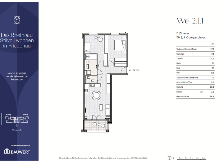 Wohnung zum Kauf provisionsfrei 3 Zimmer 84,4 m²<br/>Wohnfläche 1.<br/>Geschoss ab sofort<br/>Verfügbarkeit Friedenau Berlin 14197