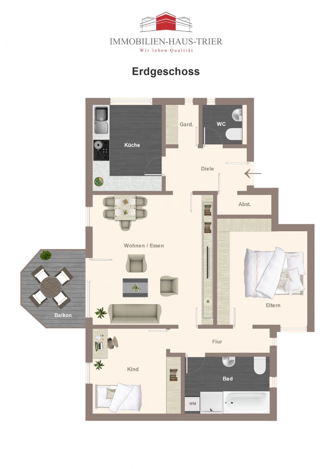 Wohnung zum Kauf 360.000 € 3 Zimmer 100 m²<br/>Wohnfläche Matthias 1 Trier 54290