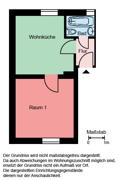 Wohnung zur Miete 299 € 1 Zimmer 30,4 m²<br/>Wohnfläche EG<br/>Geschoss 20.01.2025<br/>Verfügbarkeit Grüner Weg 72 Ackenbrock Iserlohn 58644