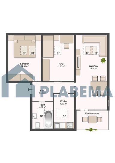 Wohnung zur Miete 875 € 3 Zimmer 72,7 m² Platanenstr. 46 Lindenbergviertel Neubrandenburg 17033