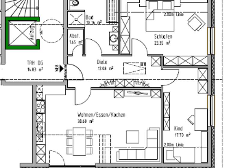 Wohnung zum Kauf 399.000 € 3 Zimmer 97 m² 4. Geschoss Kirchberg Kirchberg an der Jagst 74592