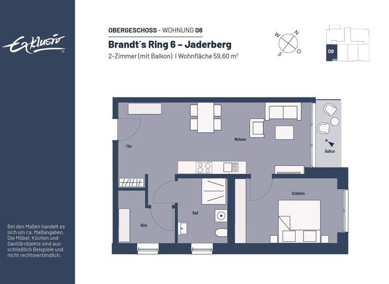 Wohnung zur Miete - Erstbezug 435 € 2 Zimmer 59,6 m² frei ab 01.07.2026 Jaderberg Jade 26349