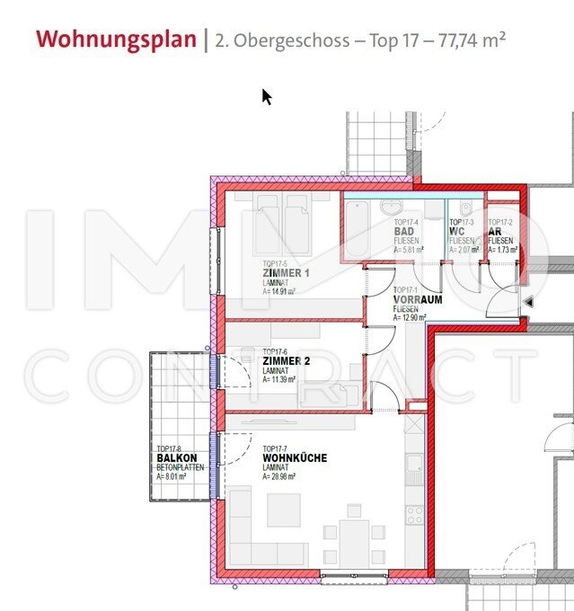 Wohnung zur Miete 1.102 € 3 Zimmer 78 m²<br/>Wohnfläche Wiener Neustadt 2700