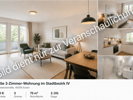 Wohnung zur Miete 630 € 3 Zimmer 75 m² 2. Geschoss frei ab 01.09.2026 Bochold Essen 45356