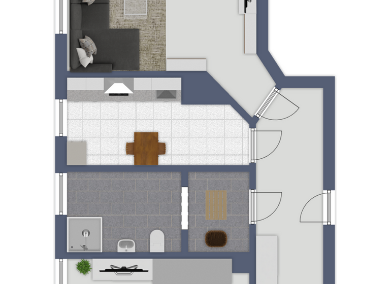 Wohnung zur Miete 474 € 2 Zimmer 65,5 m² 2. Geschoss frei ab sofort Huttenstraße 22 Großzschocher Leipzig 04249