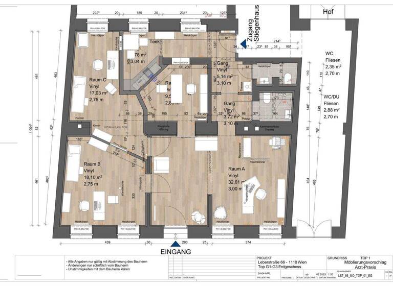 Büro zur Miete - Erstbezug 1.500 € 4,5 Zimmer Wien,Simmering 1110